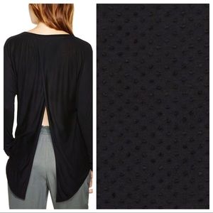 Aritzia La Rivière Jacquard Open Back Blouse NWT